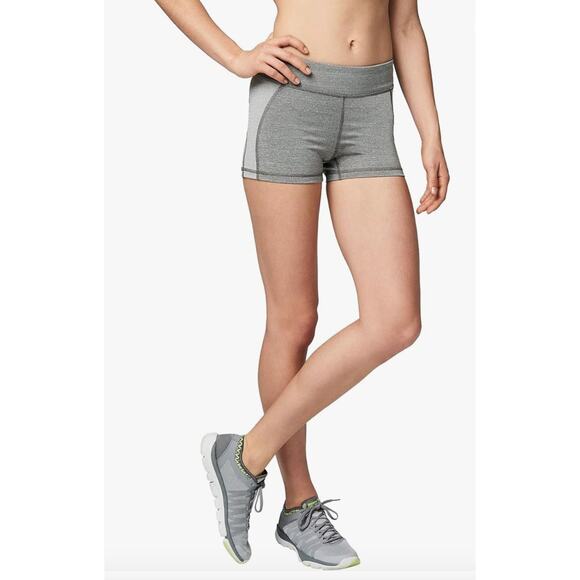Aero Live Love Dream Yoga Athletic Shorts M Grey Stripe Activewear Compression - Picture 1 of 14